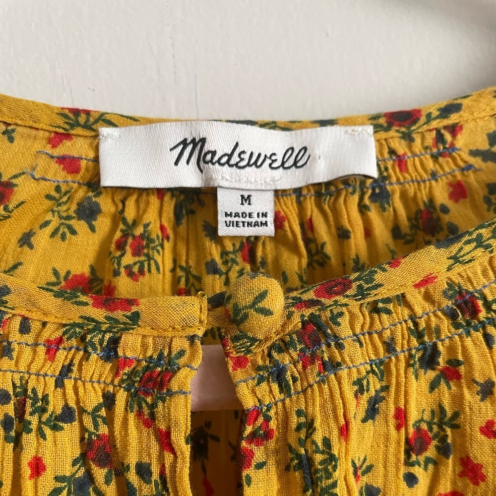 Madewell Shirred Shell Tank in Calico Floral Sleeveless Summer - Picture 9 of 14